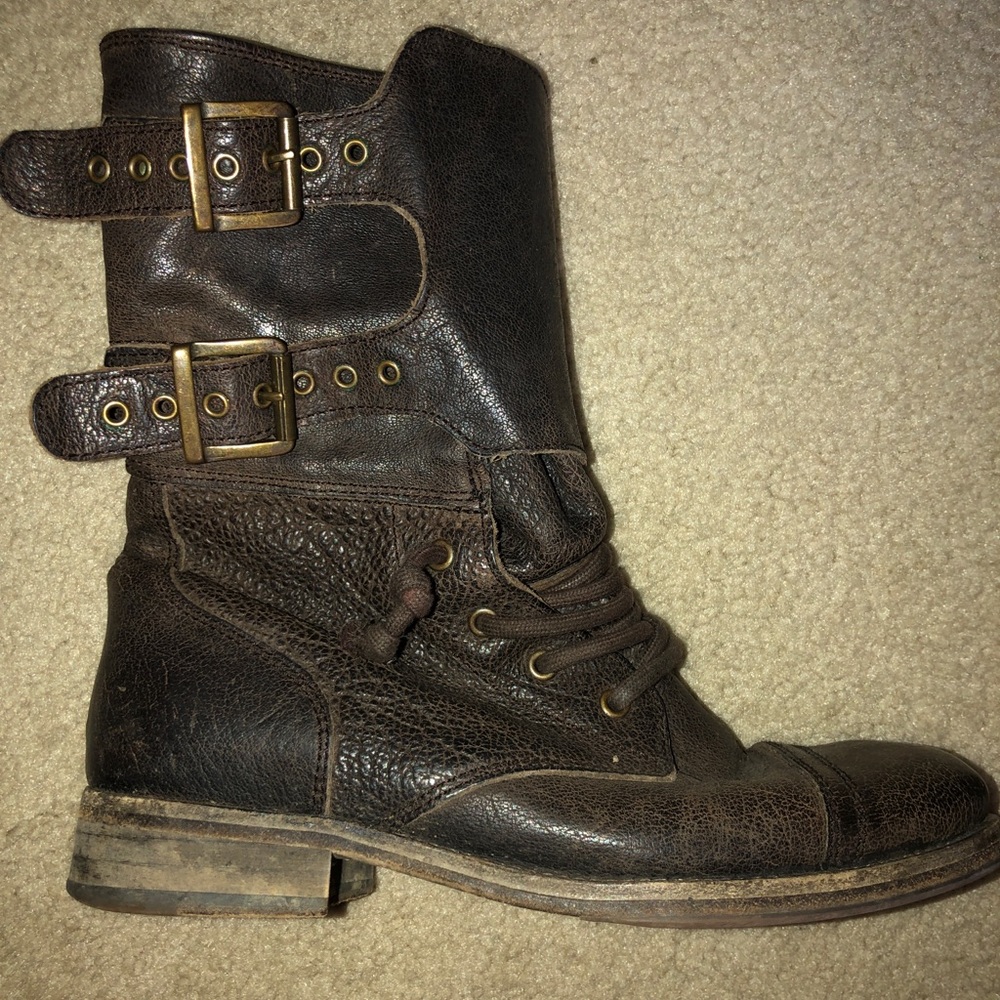 AllSaints combat leather boots